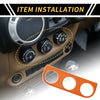 Jeep Wrangler JK (2011-2017) Orange AC Switch Button Control Cover Trim
