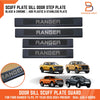 Ford Ranger Wildtrak Sport 4x Black Stainless Door Step Protectors (12-25)