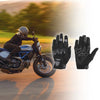 Motorcycle Breathable Smartphone Touch XL Black TPU 1 Pair Gloves