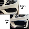 Mercedes Benz C-Class W205 6 x Front Bumper Lip Spoiler Fins (2015-2018)