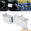 Harley Dyna Fat Bob FXDF Chrome Side Battery Fairing Covers (2006-2017)