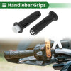 Motorcycle 2 x 7/8in 22mm Hand Grips Rubber Black