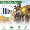 Motorcycle Black Blue Rhombus 7/8 22mm Hand Grips Cover Kit