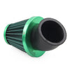 Green Rubber Bend Inlet - Stainless Steel Mesh 48mm Air Intake Filter Cleaner