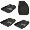 Front & Rear 5 x Black PU Leather All Weather Car Floor Mats