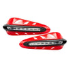 Universal ATV Enduro, Red Motorcycle Handguards 2 x LED Lights
