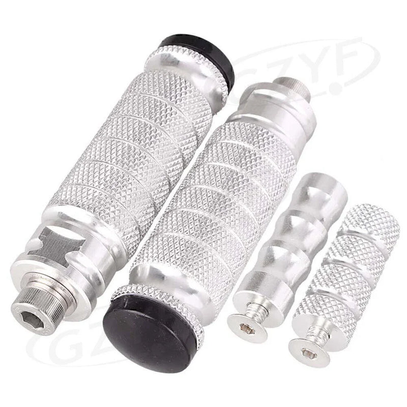 Cars CNC Aluminum Universal Silver Rearset Footrests Foot Pegs