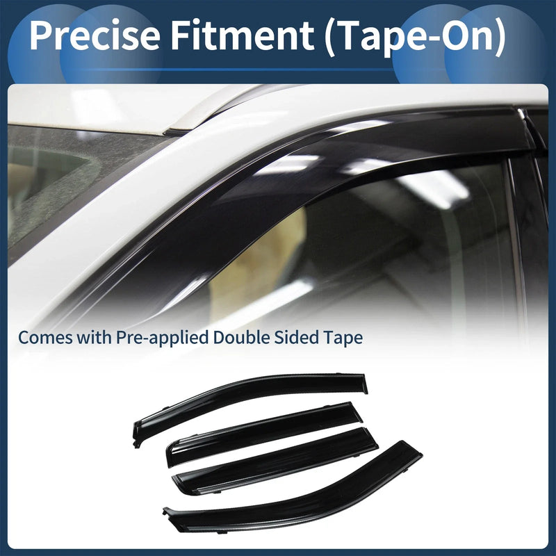 Jeep Compass 2007 Side Window Vent Visors Black 1 Set Window Deflectors