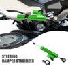 Motorcycle Steering Damper Universal Green Adjustable Linear Stabilizer