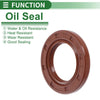 Oil Seal Rotary Shaft Seal FKM Rubber 25x40x5mm Brown 5 Pcs