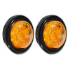 Truck Trailer RV 2" Amber Round 7 LED Side Marker Clearance Lights
