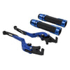 Yamaha YZF R1 R6 Blue Extendable Brake Clutch Lever Grip Set