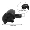 Peugeot 206 Black ABS Front Windshield Cleaning Nozzles (2000-2010)