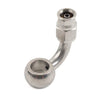 Motorcycle 10.2mm Stainless Steel AN-3 90 Degree Eye Banjo Hose Ends