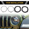 Jeep Wrangler TJ 7 Inch Round Headlight Mounting Bracket Set (1997-2006)