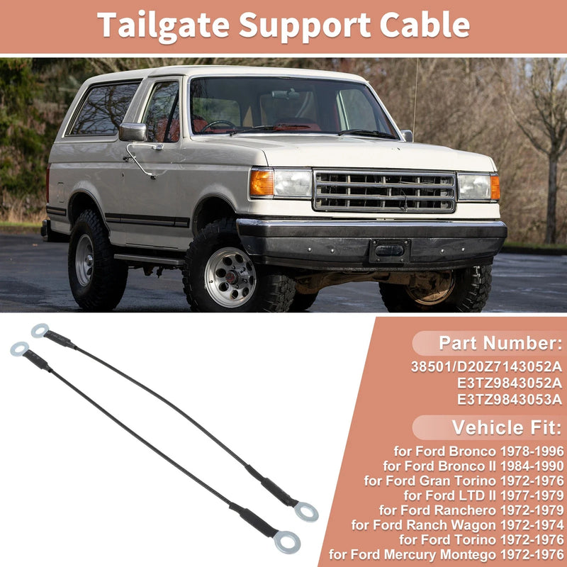 Ford Bronco, Gran, Ranchero Tailgate Support Cable