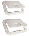 Nuova Rade 375x275 x2 Caravan RV Access Hatch Recessed Handle White
