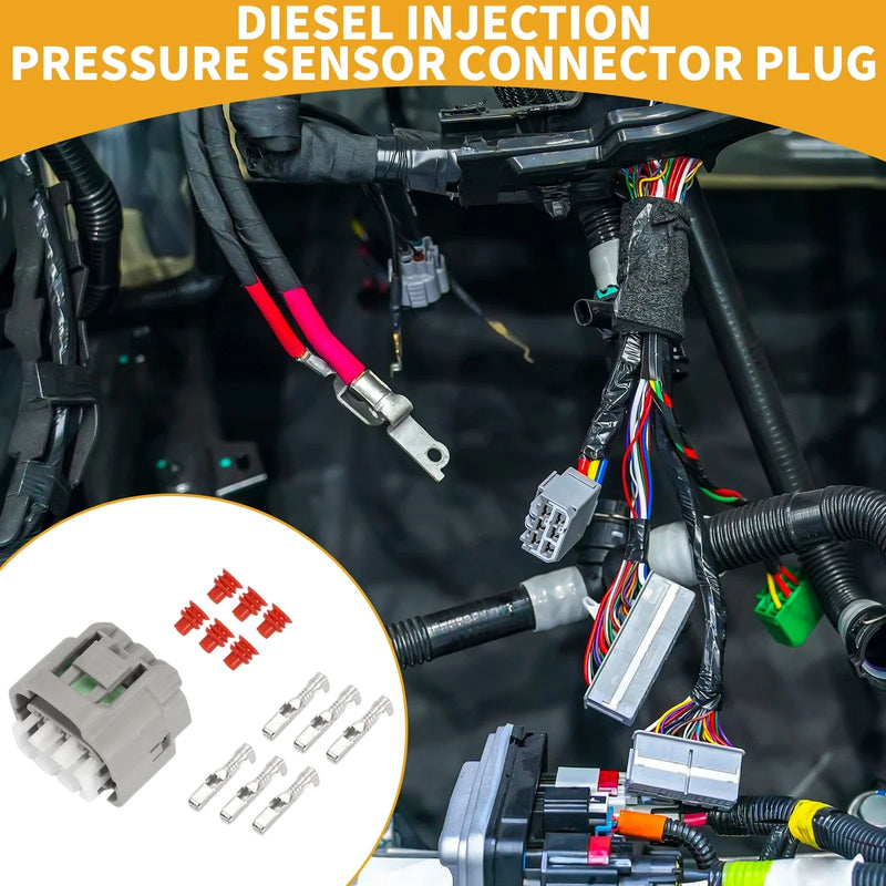 Toyota 6 Pin Diesel Injection Pressure Sensor Connector Plug 1 Set