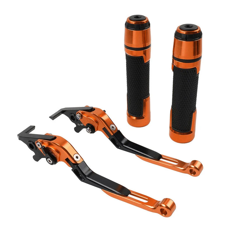 BMW F900 F900R Orange Extendable Brake Clutch Levers Grips Set (2020-2023)
