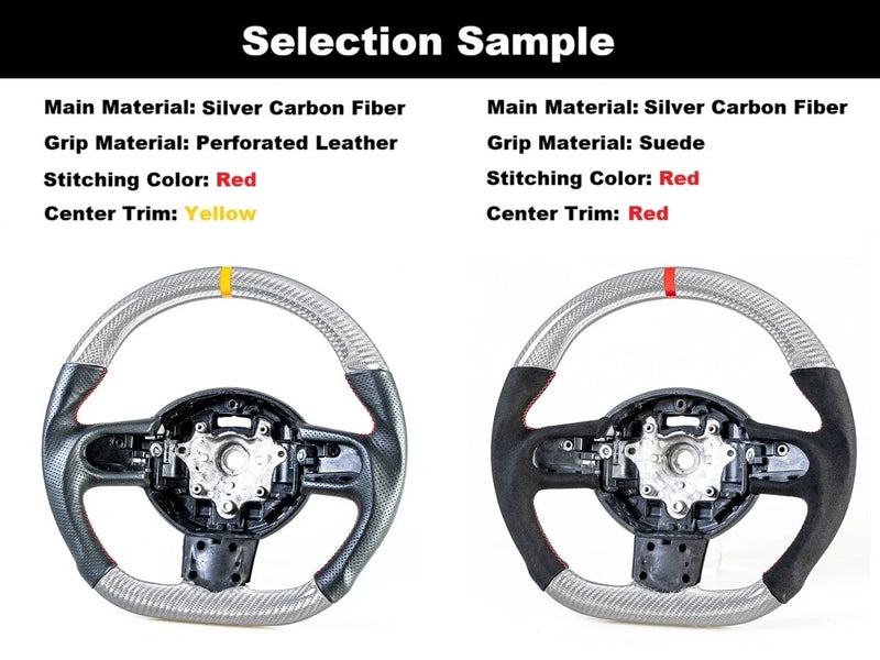 Ford Bronco Sport Silver Carbon Fiber Steering Wheel (2021-2024)