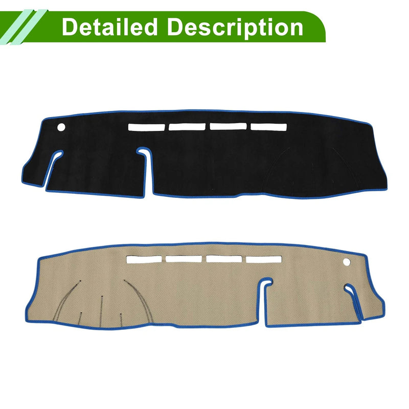 Toyota Hiace 200 (2004) - Sun Protector Pad Black Blue Dashboard Cover Mat