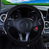 Universal Silver Black Steering Wheel Cover Anti-Slip PU Leather Protector