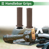 Motorcycle 7/8" 22mm Hand Grips Cover Kit TPU Dark Brown Square