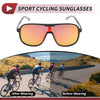 1 x Set Motorcycle Riding Goggles Red Lens Black Frame Tri-Acetyl Cellulos PC