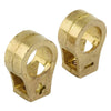 2 x Pure Brass Battery Terminal Top Post Wire End