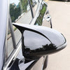 Hyundai Elantra 2 x Gloss Black Rear View Side Door Mirror Covers (2016-2019)
