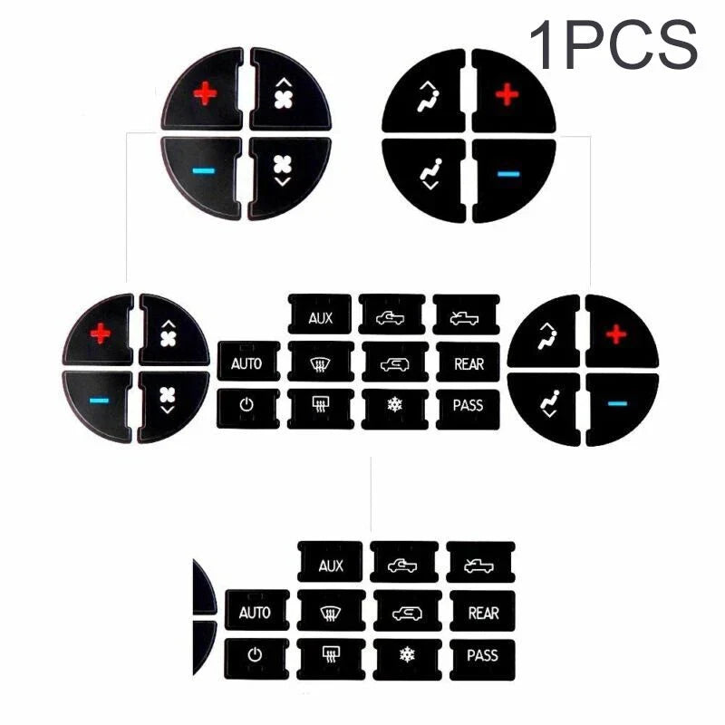 Car Set AC Dash Button Repair Kit Decal Stickers
