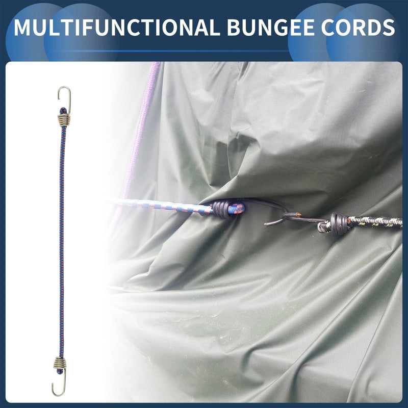 Travel 10 x Blue Adjustable Mini Rope Luggage Bungee Cords 25cm