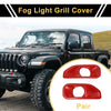 Jeep Wrangler JL Gladiator (2018-2023) - 1 Pair Red Fog Light Grills