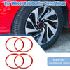 Honda Civic 2016-2021 Red Wheel Hub Center Cover Rings (Set of 4)