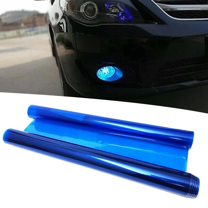 Universal 12x48 Blue Tint Vinyl Overlay Wrap Sheet Headlight Fog Light