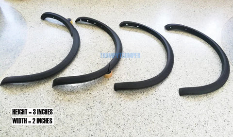 Ford Ranger MK2 Wildtrak 3" Matte Black Fender Flares Wheel Arches (2015-2018)