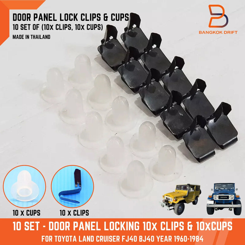Toyota Land Cruiser FJ40 FJ45 BJ40 BJ45 HJ40 FJ55 VX80 Door Panel Clips (1960-2023)