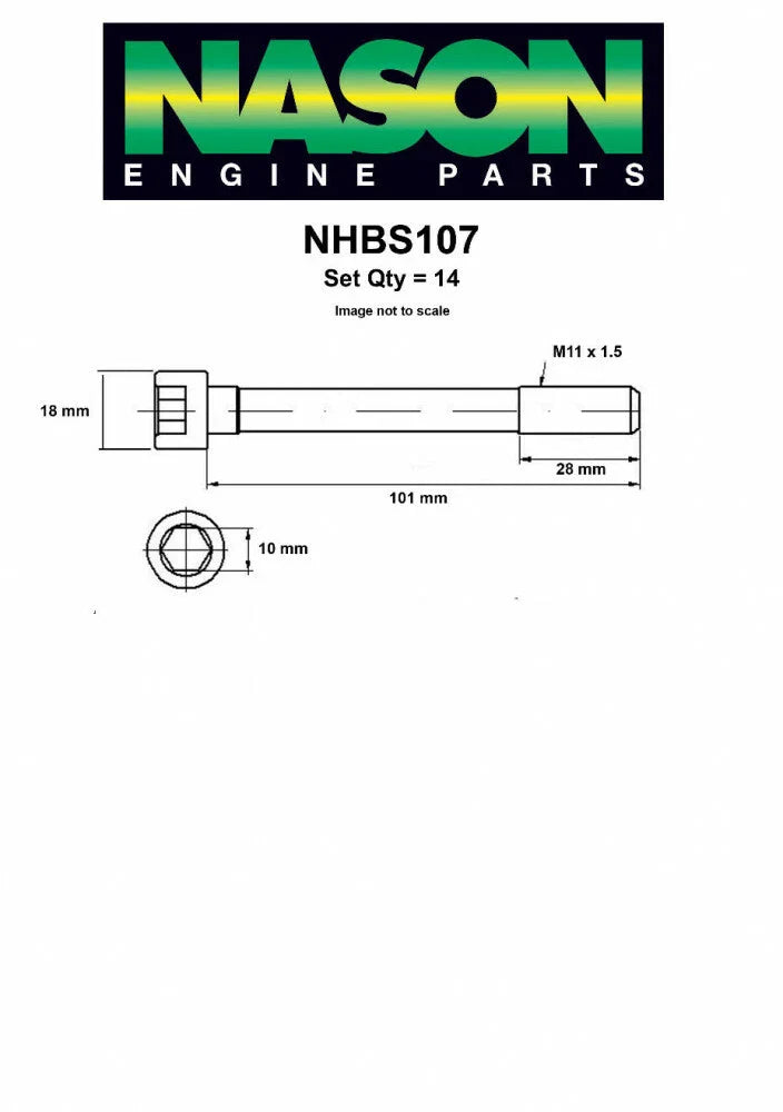 Nissan Skyline R32 R33 R34 2.5L Cylinder head bolt set (1989–2002)