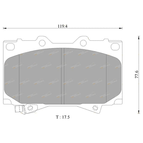 Toyota Landcruiser 1998–2007 HD Front Disc Brake Pads Set