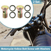 Motorcycle 2 x M18x1.5 44mm Hollow Bolt Screw with Washer Set