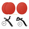 Honda Z50 Z50R 3 x Red Number Plate Brackets, Clips & Bands (1979–1987)