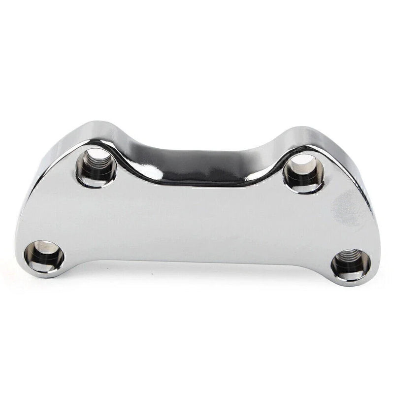 Harley Dyna Softail Sportster 1" Bar Smooth Handlebar Riser Top Clamp Chrome