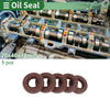 Oil Seal FKM Rubber 20x40x10mm High Pressure Brown 5 Pcs