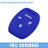 Honda Accord Civic CR-V Pilot Black Blue Smart Key Fob Covers (2 x)