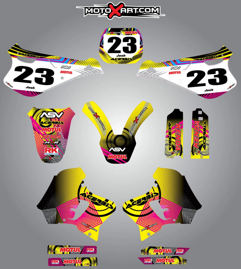 YAMAHA WR 250 (1994-1997) - NEON Graphics / Decals Full Custom Sticker Kit