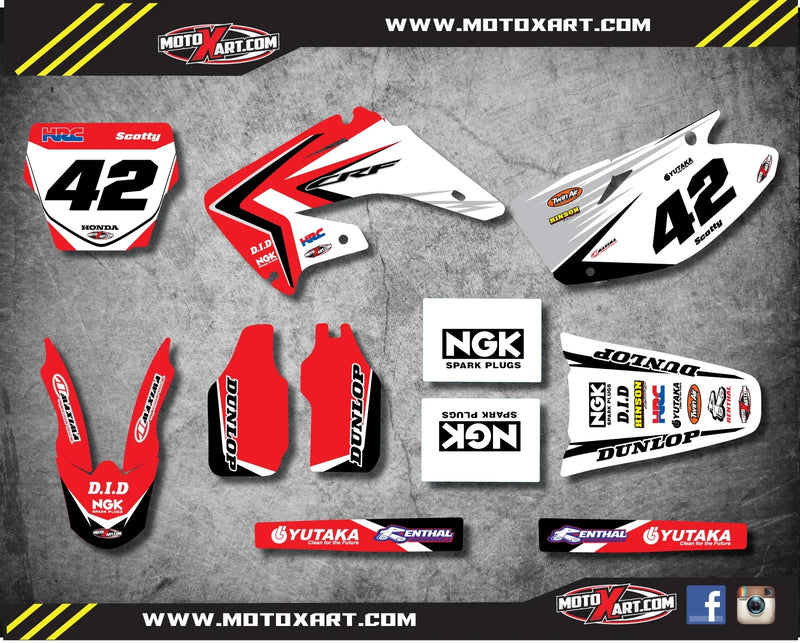 Honda CR 125 (2002-2012) REBOUND STYLE Stickers Custom Graphics Full Kit
