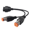 Harley Motorcycle 6 Pin 4 Pin to OBD2 Adapter Cable