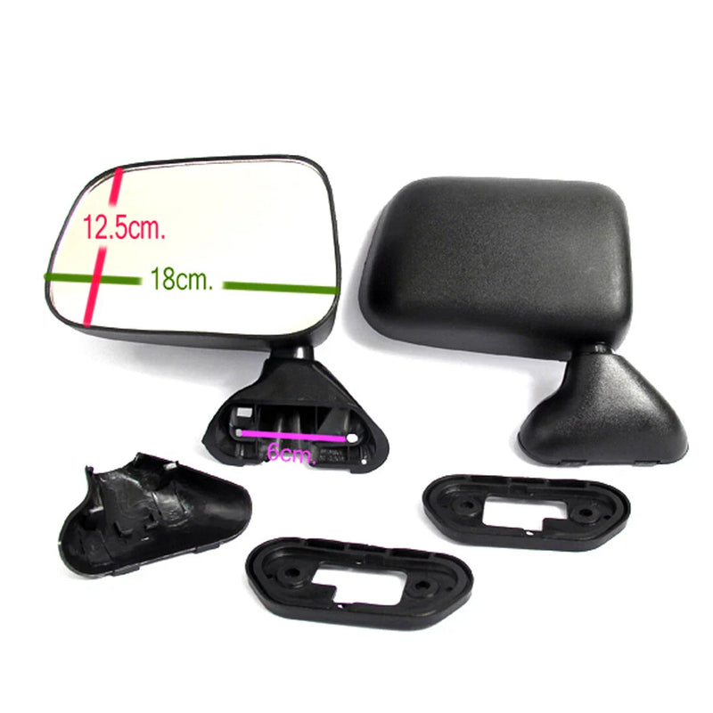 Toyota Hilux Utility 1988-1998 Black Door Mirrors x2