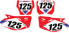 Honda CR 125 Number Plate Kit ACTIVE Style Decals (2002-2012)