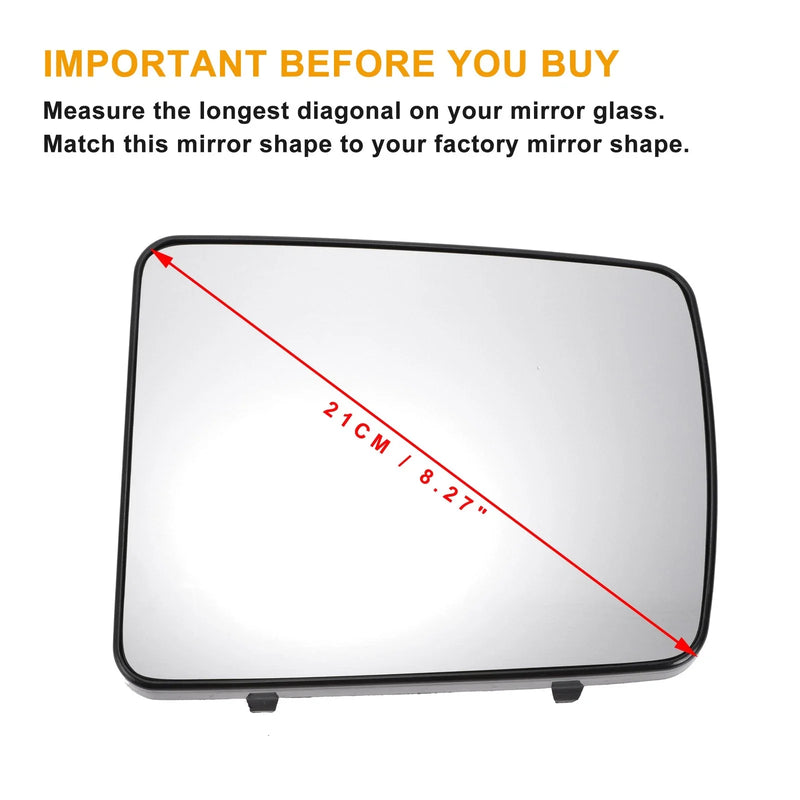 Nissan, Opel, Renault Right Side Heated White Mirror Glass